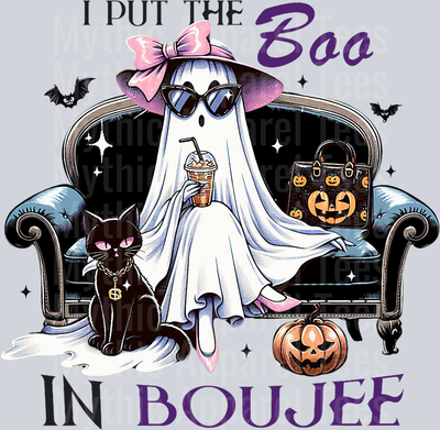 I Put The Boo In Boujee Ghost Halloween Vibes T-Shirt