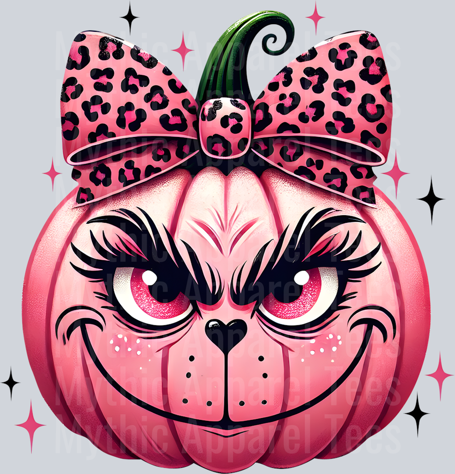 Pink Grinch Pumpkin