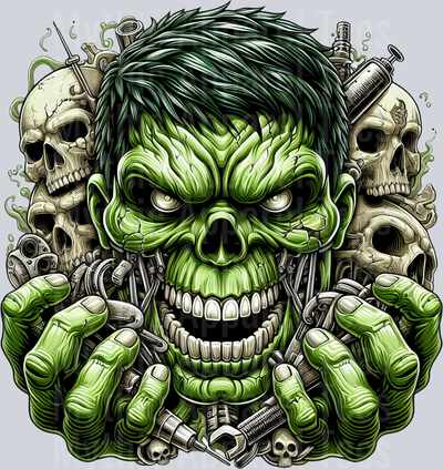 Hulk Skull DTF Superhero Transfers