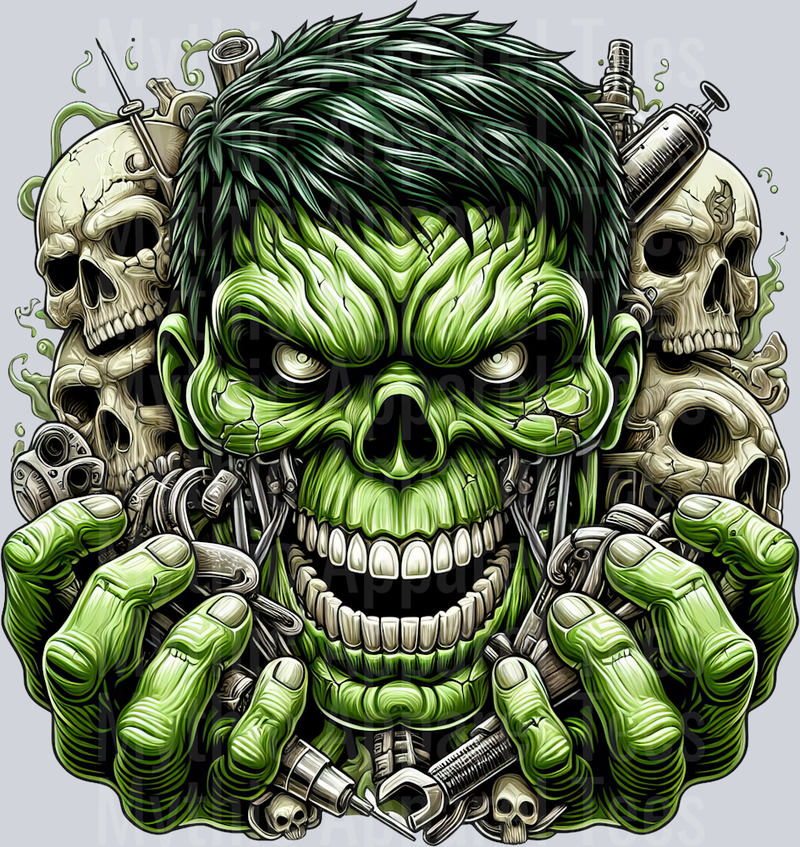 Hulk Skull DTF Superhero Transfers