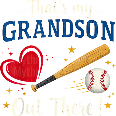 Grandma Grandpa Grandparents Baseball DTF Transfer