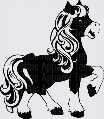 Strawberry Shortcake Cute Pony with Bow and Flowing Mane