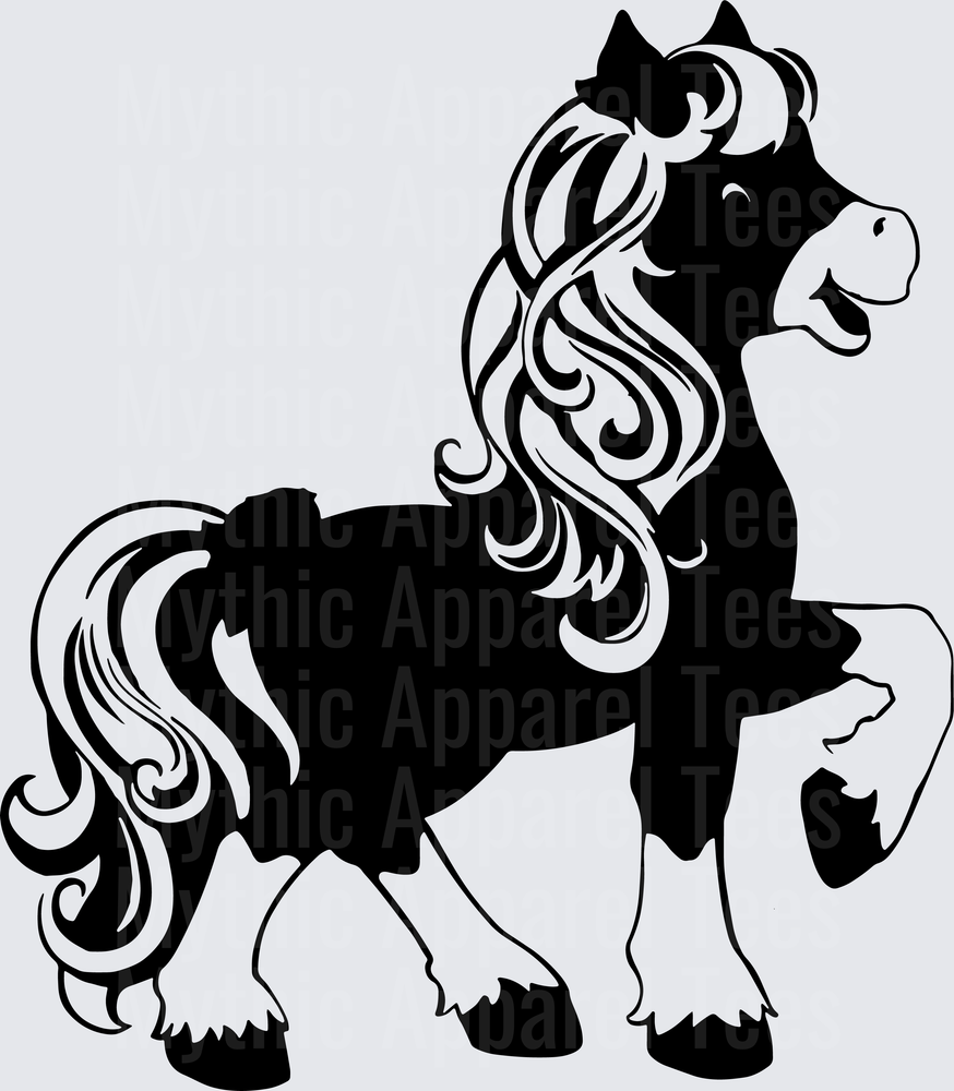 Strawberry Shortcake Cute Pony with Bow and Flowing Mane