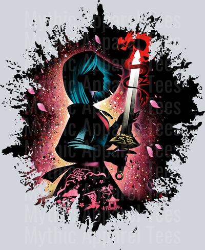 Mulan Disney Princess Dark Silhouette Color Splash Crystal Ball Vision