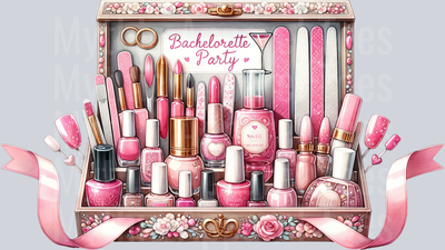 Makeup Box and Fingernail Polish DTF Wedding Transfers