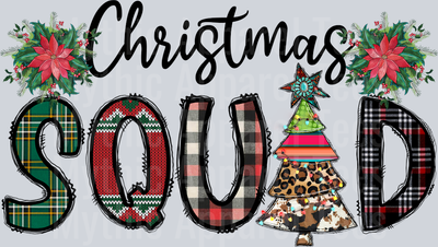 Christmas Squad Plaid Western