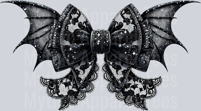 Bat Lace Bow