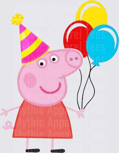 Peppa Pig Birthday Party Hat Balloons Celebration