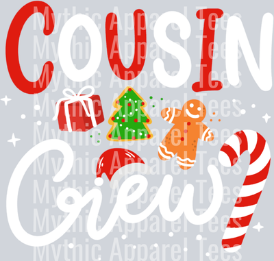Cousin Crew – DTF Heat Transfer – Holiday Christmas Design