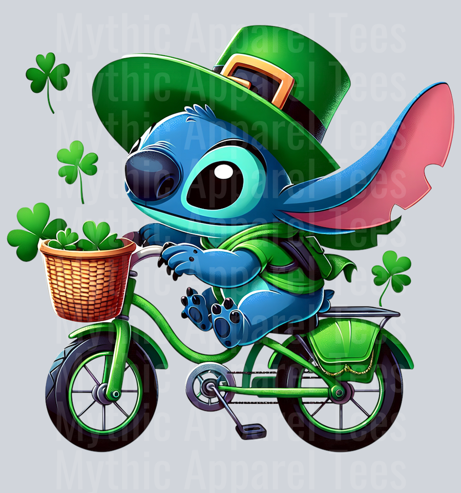 Stitch St Patrick's Day 9 DTF Stitch St Patrick's Day Transfers