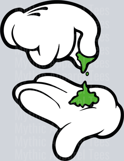Mickey Hands Weed weed plant DTF Weed Transfers
