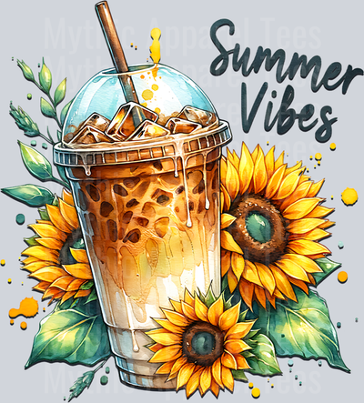 Summer Vibes Ice Coffee DTF Summer Transfers
