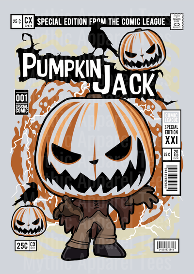 Pumpkin King Jack Comic Book Cover STYLE DTF Pop Culture Transfers