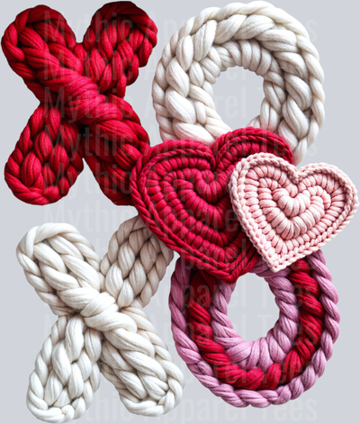 XOXO Faux Yarn Valentines Day
