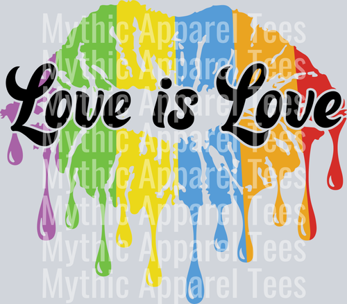 Love is love lips LGBTQ+ Transfer