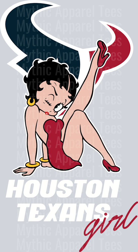 Houston Texans Girl Betty Boop DTF NFL Transfers