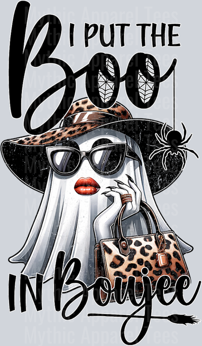 I Put The Boo In Boujee Halloween Cute Lady Ghost Girl Women T-Shirt (1)