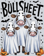 #Let’sDoThis, Ghost Cows, Haunted Halloween Moo Crew, Spooky Season, Halloween, Funny Farm Animals, Pumpkins, Whimsical Art