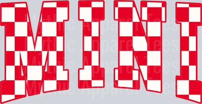 Checkered Mini Wavy Retro Funny Designs Valentines Day