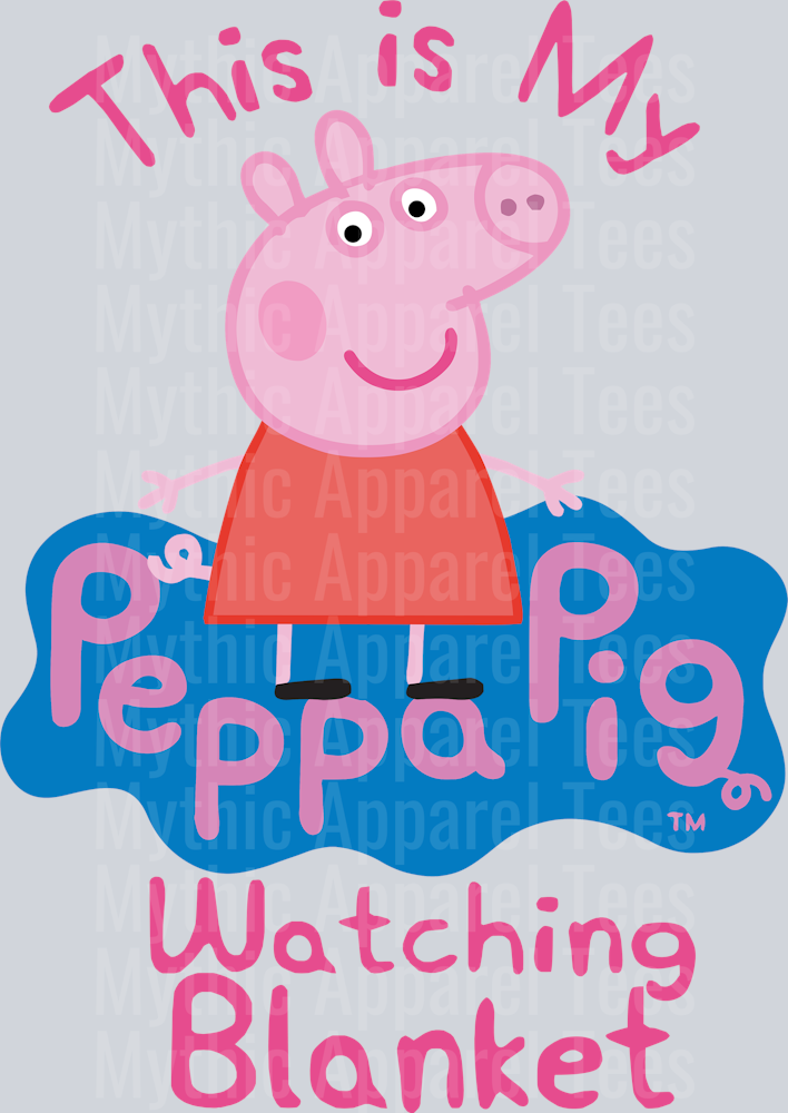Peppa Watching Blanket Plain