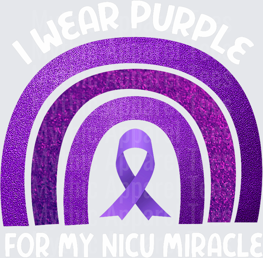 Prematurity Awareness I Wear Purple Nicu Dad Preemie Mom T-Shirt