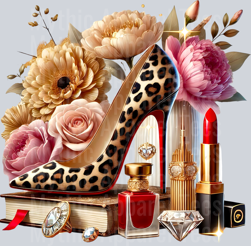 9 Leopard Heels Glam DTF Glam Transfers