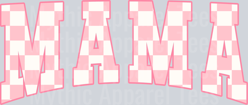 Checkered Mama Wavy Retro Funny Designs Valentines Day