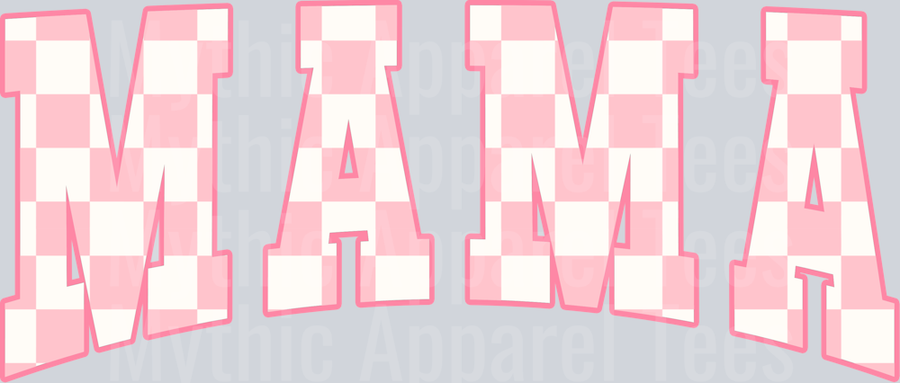 Checkered Mama Wavy Retro Funny Designs Valentines Day