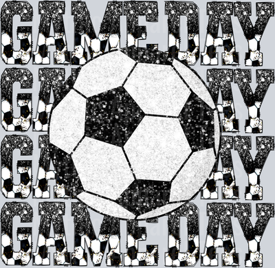 Gameday Soccer Ball Glitter Style DTF Soccer Transfers