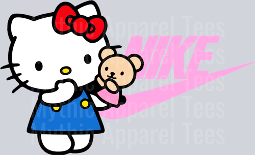HELLO KITTY 2 JUST DO IT DTF Nike Transfers