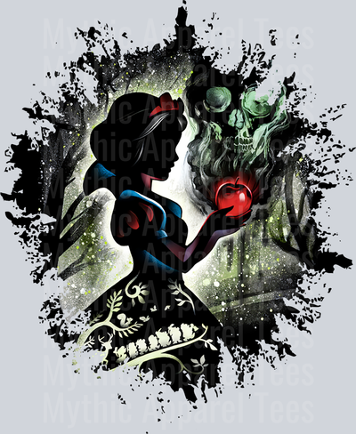 Snow White Disney Princess Dark Silhouette Color Splash Crystal Ball Vision