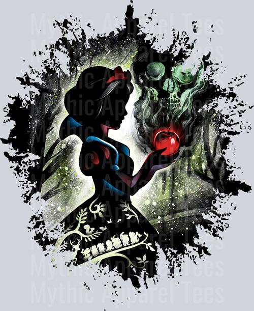 Snow White Disney Princess Dark Silhouette Color Splash Crystal Ball Vision