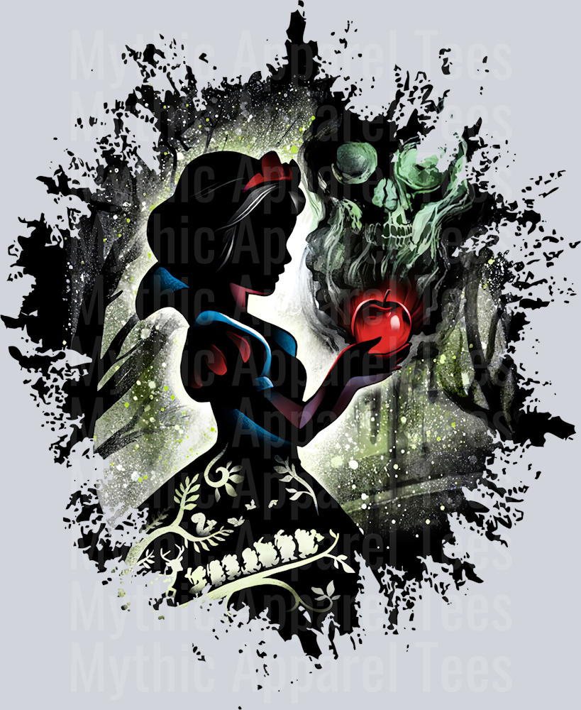 Snow White Disney Princess Dark Silhouette Color Splash Crystal Ball Vision