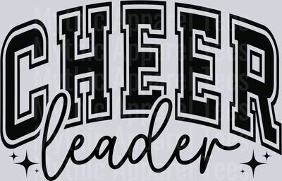 Cheerleader Black Varsity Letters