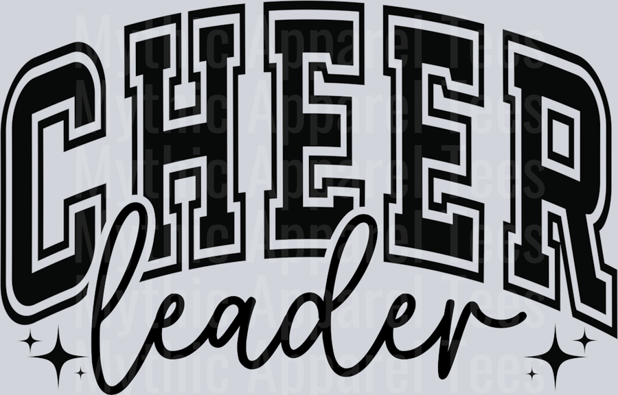 Cheerleader Black Varsity Letters