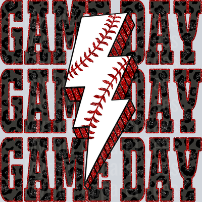 Baseball Game Day Stacked School Spirit & Sports