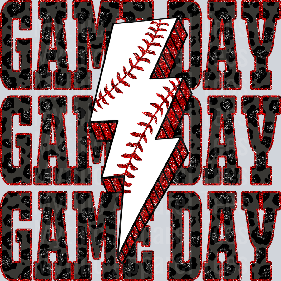 Baseball Game Day Stacked School Spirit & Sports