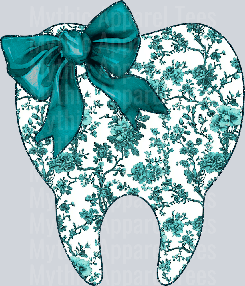 Teal Toile Tooth