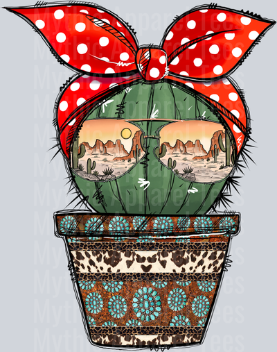 Desert Cactus Messy Bun Cactus Western