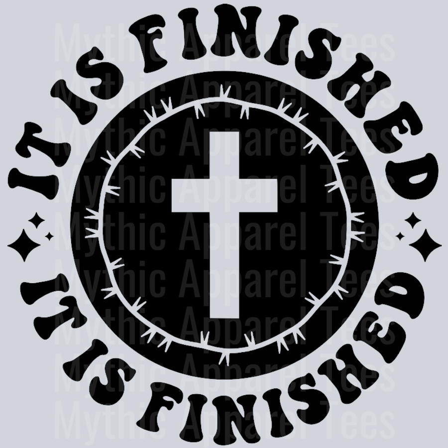 It Is Finished Pocket Design Wavey Retro Style Funny Shirt Design