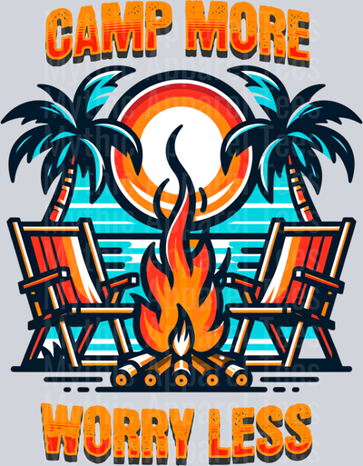Camp more worry less 39 DTF Camping Transfers