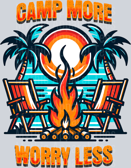 Camp more worry less 39 DTF Camping Transfers