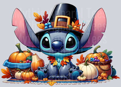 Stitch Thanksgiving 7 DTF Stitch Thanksgiving Transfers