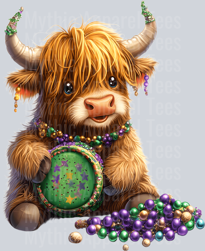AZ786 Mardi Gras Highland Cow (27)