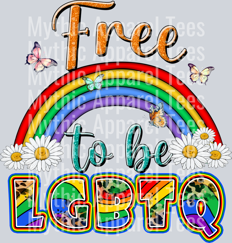 Free To Be LGBTQ Rainbow LGBTQ+ Transfer