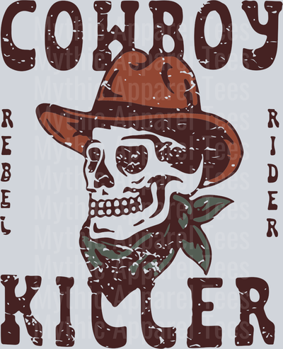 Cowboy Killer Skull Rebel Rider Western