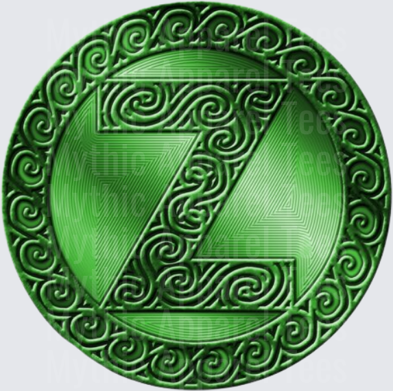 Emerald City Letter Z Celtic Swirl Ornate Medallion Wizard of Oz Inspired Monogram