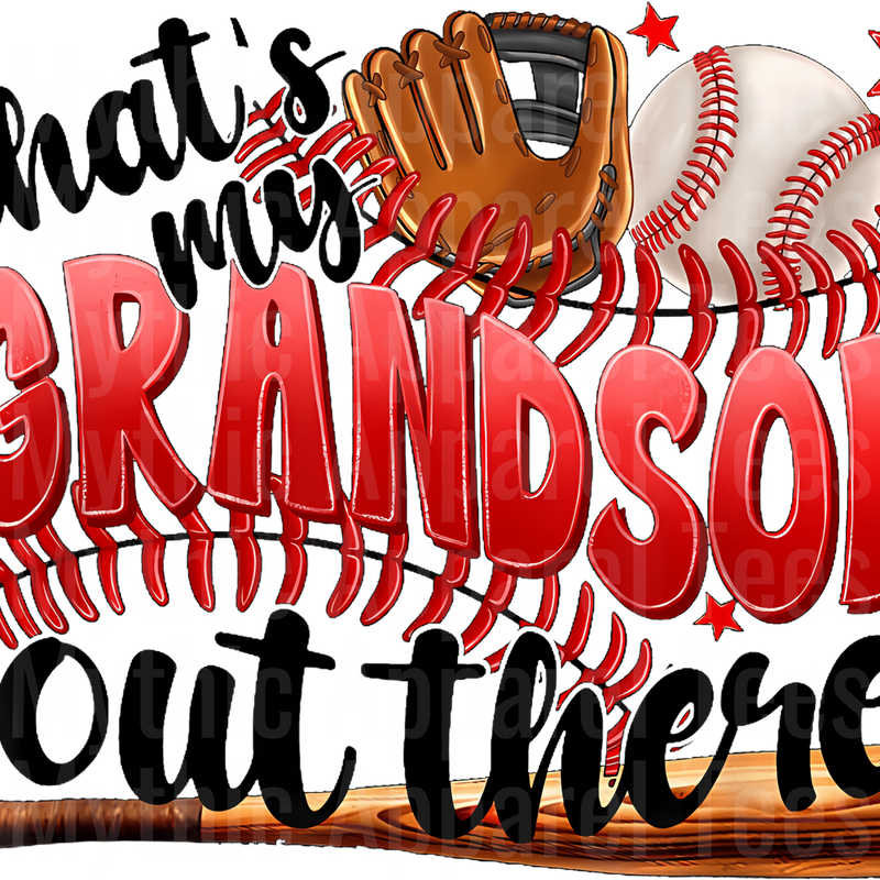 Grandma Grandpa Grandparents Baseball DTF Transfer