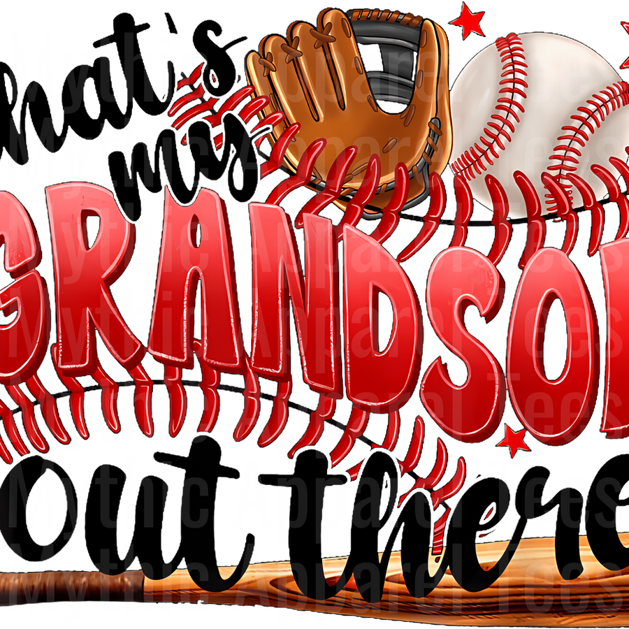 Grandma Grandpa Grandparents Baseball DTF Transfer
