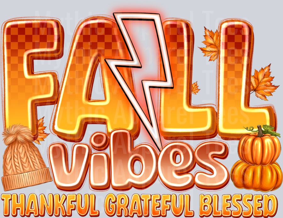 Fall Vibes Thankful Grateful Blessed Religious